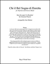 Chi il bel sogno di Doretta Concert Band sheet music cover